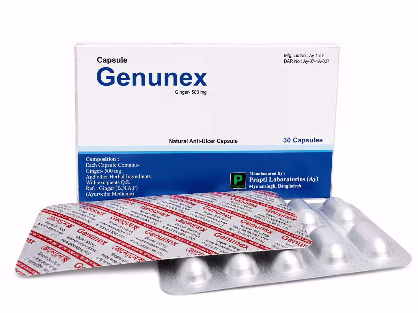 Genunex (জেনোনেক্স)  30Capsule  - Prapti Laboratories AYU